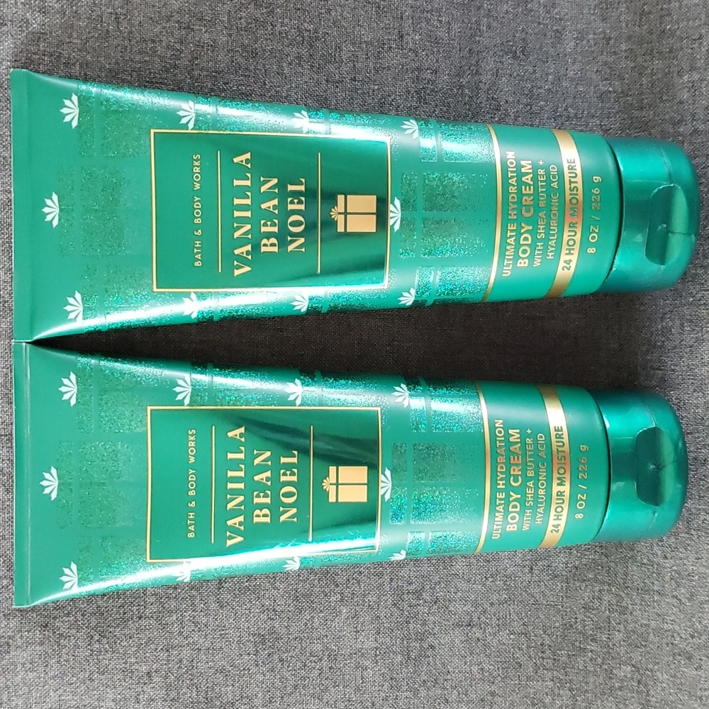 2 Bath & Body Works VANILLA BEAN NOEL Body Cream